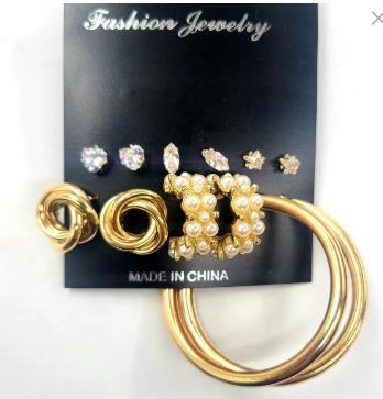 Shiny Gold Earrings for Women Girls