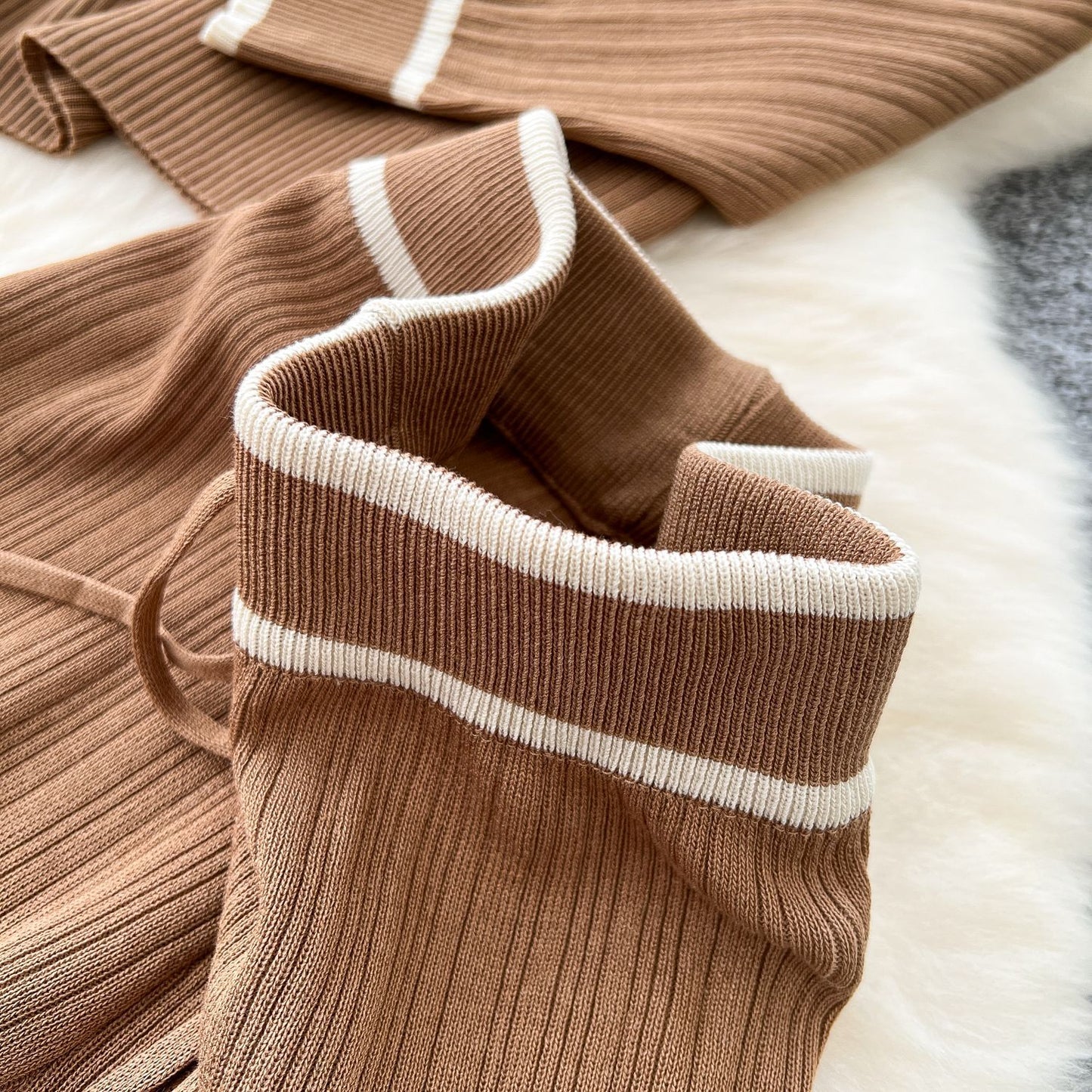Knit Sweater & Wide-Leg Pants Set