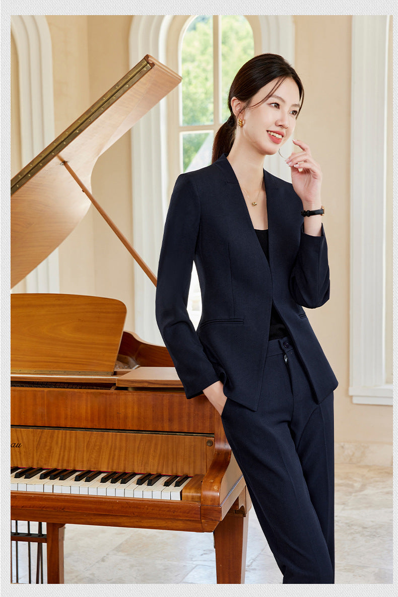 Women's Professional V-Neck Suit Set