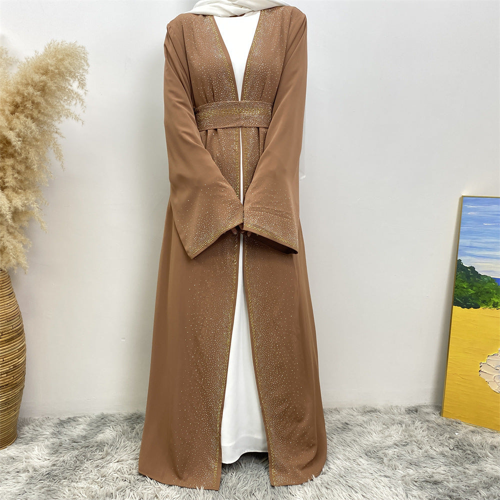 Diamond Tie Cardigan Dress with Pockets Elegant & Stylish
