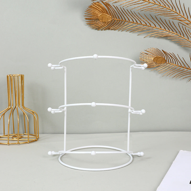 Bridal crown display shelf, hair ornament shelf, gold
