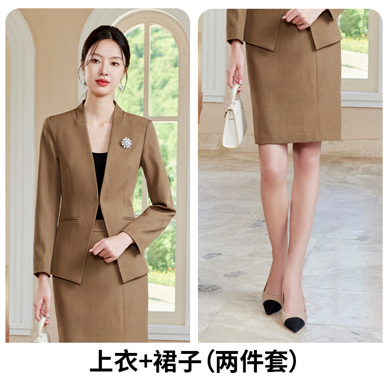 Women's Professional V-Neck Suit Set