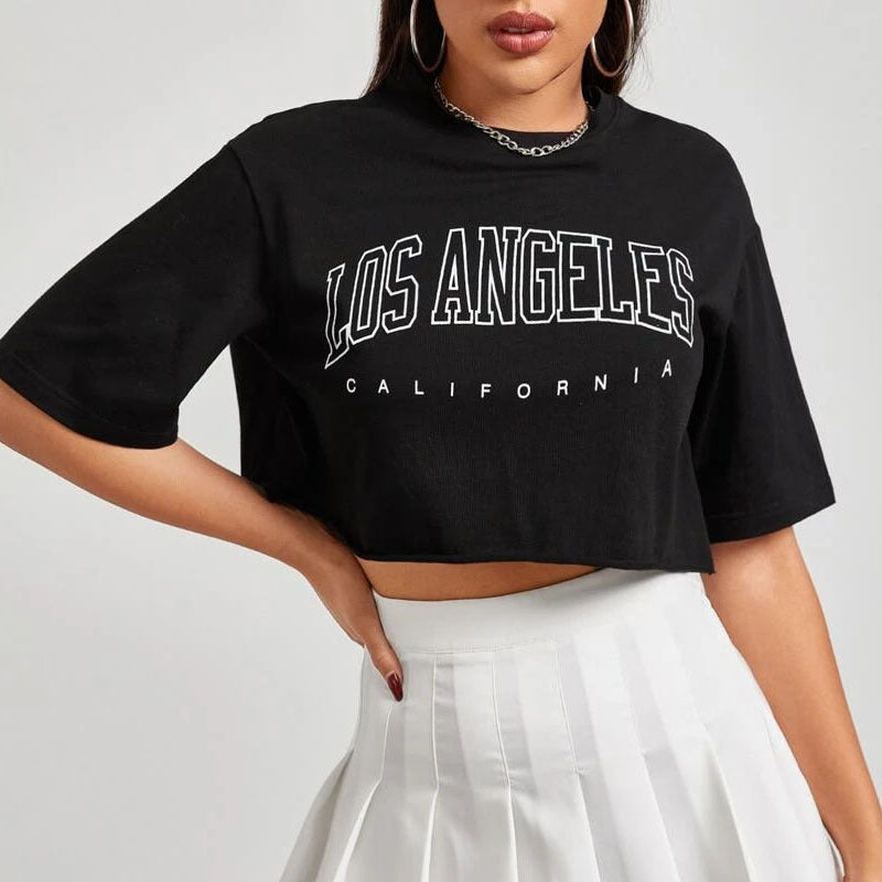 Letter short-sleeved T-shirt