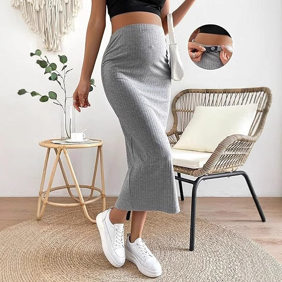 Essential Ribbed Maternity Pencil Skirt