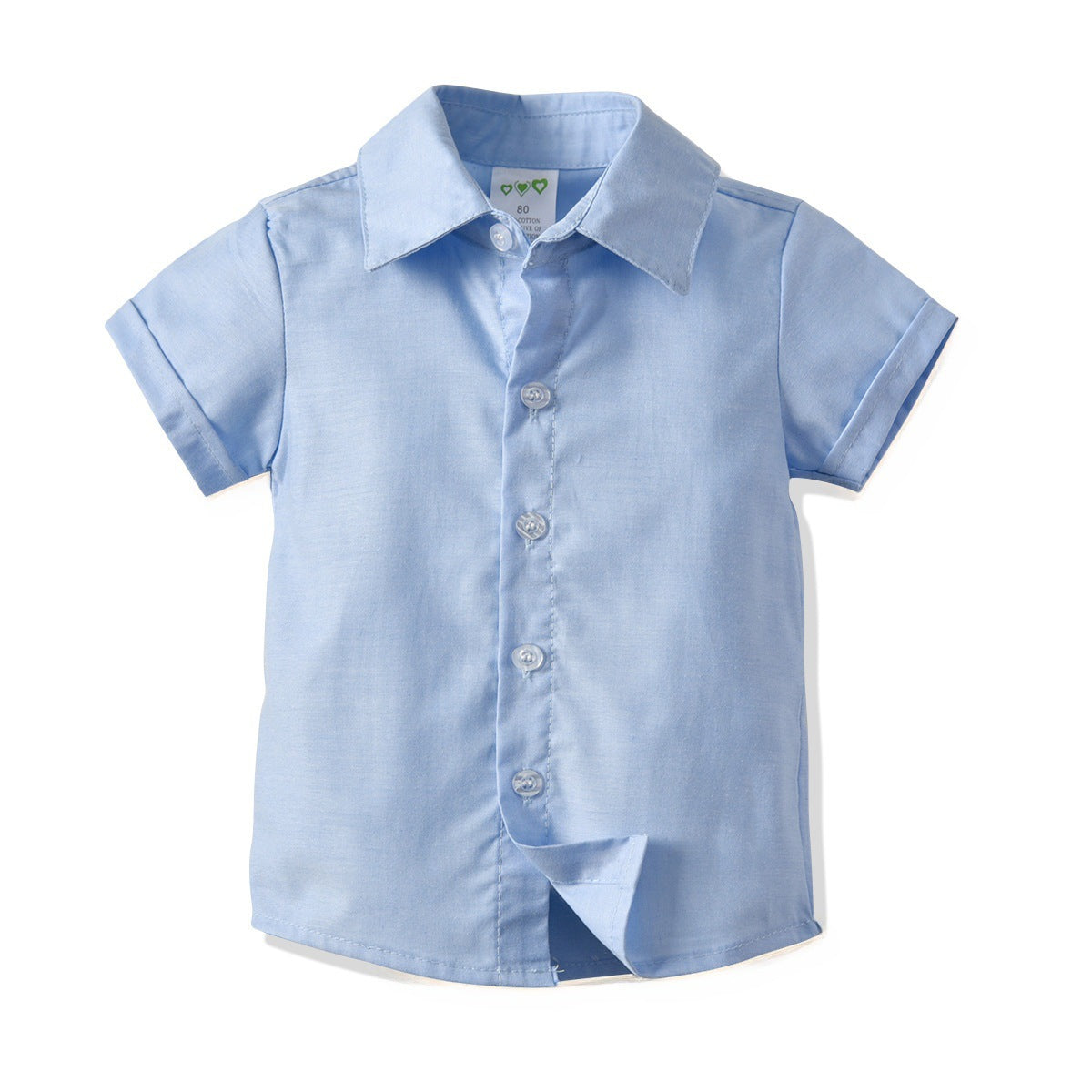 Boys' Summer Cotton Shirt & Bib Pants Set