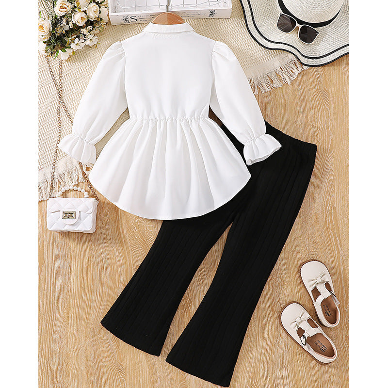 Elegant Lace Knit Two-Piece Set