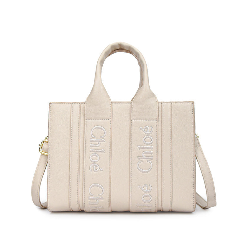 Korean Embroidery Letter Tote Bag