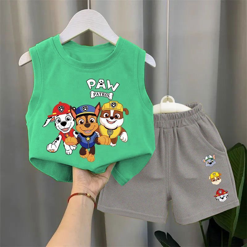 Kids' Sleeveless Vest & Shorts Set