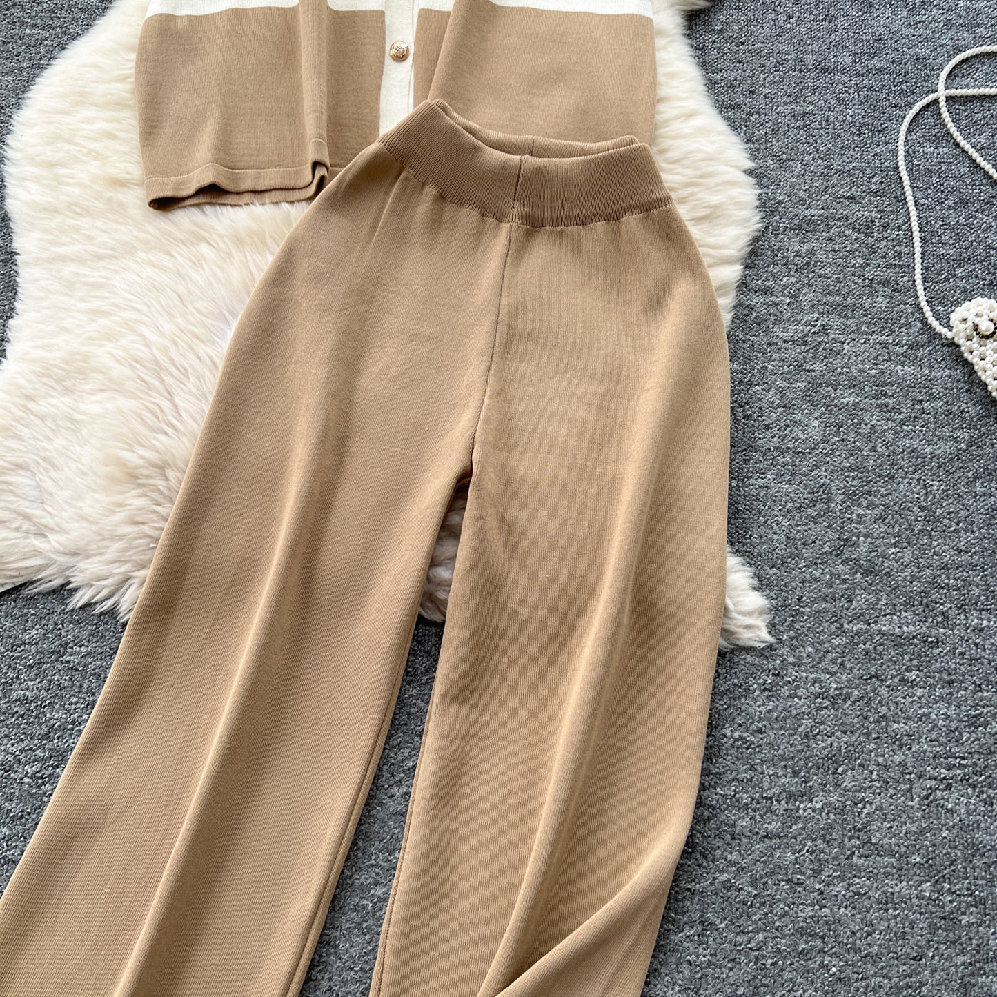 Loose Fit Knit Two-Piece Set