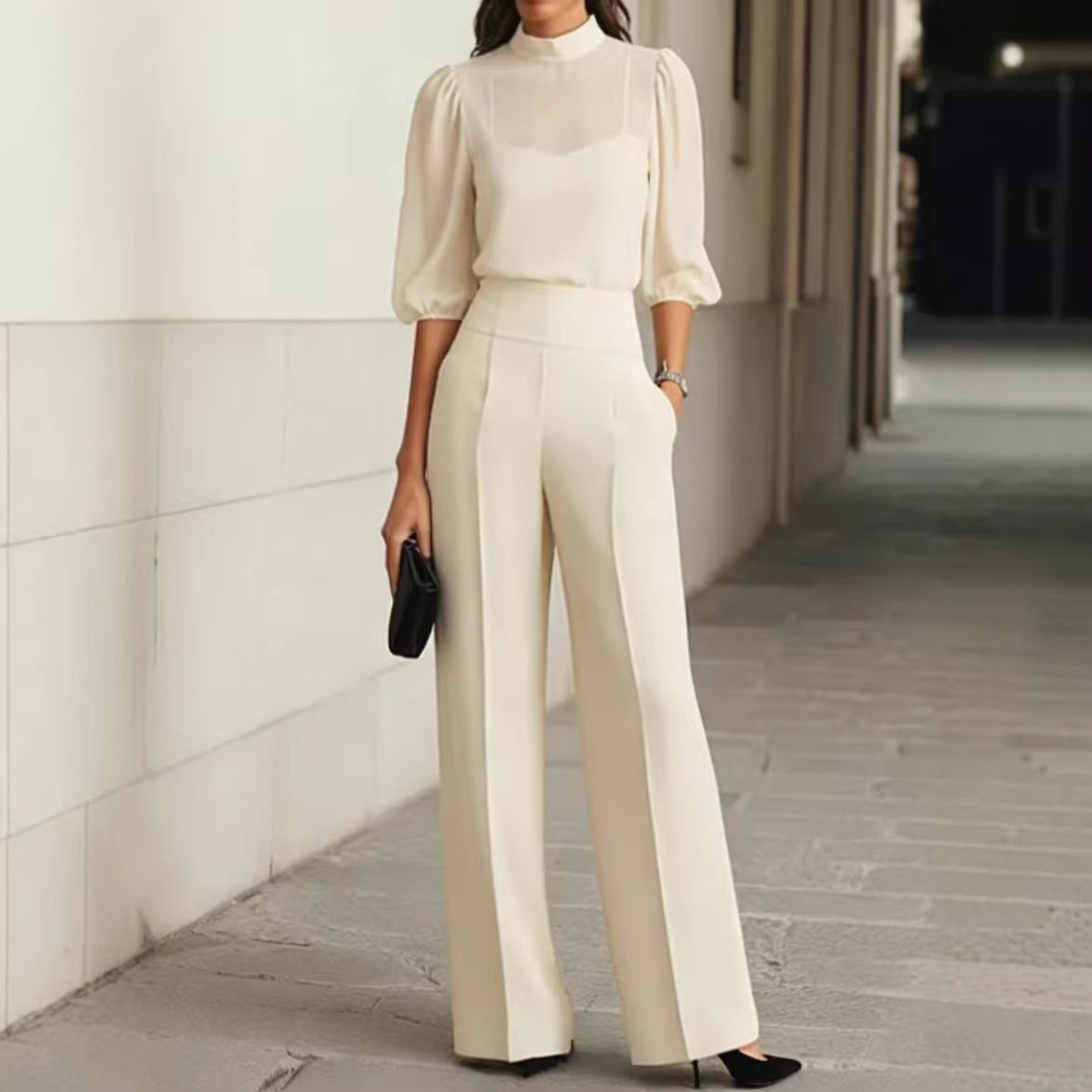 Womens Chiffon Set Summer Fashion Suit
