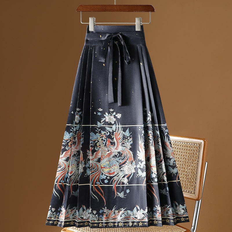 Moonlight Pleated Hanfu Skirt