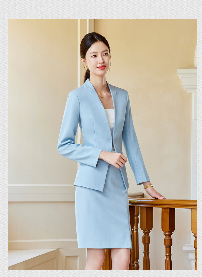 Women's Professional V-Neck Suit Set