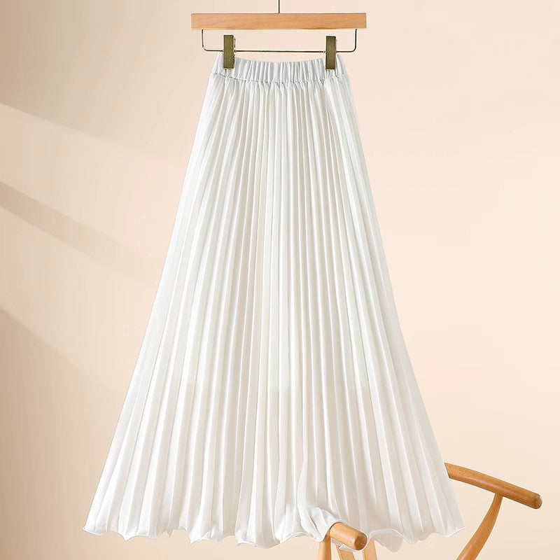 High-Waisted Chiffon Skirt