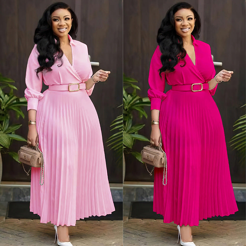Independent Station Spring Women's Solid Color Plus Size Dress