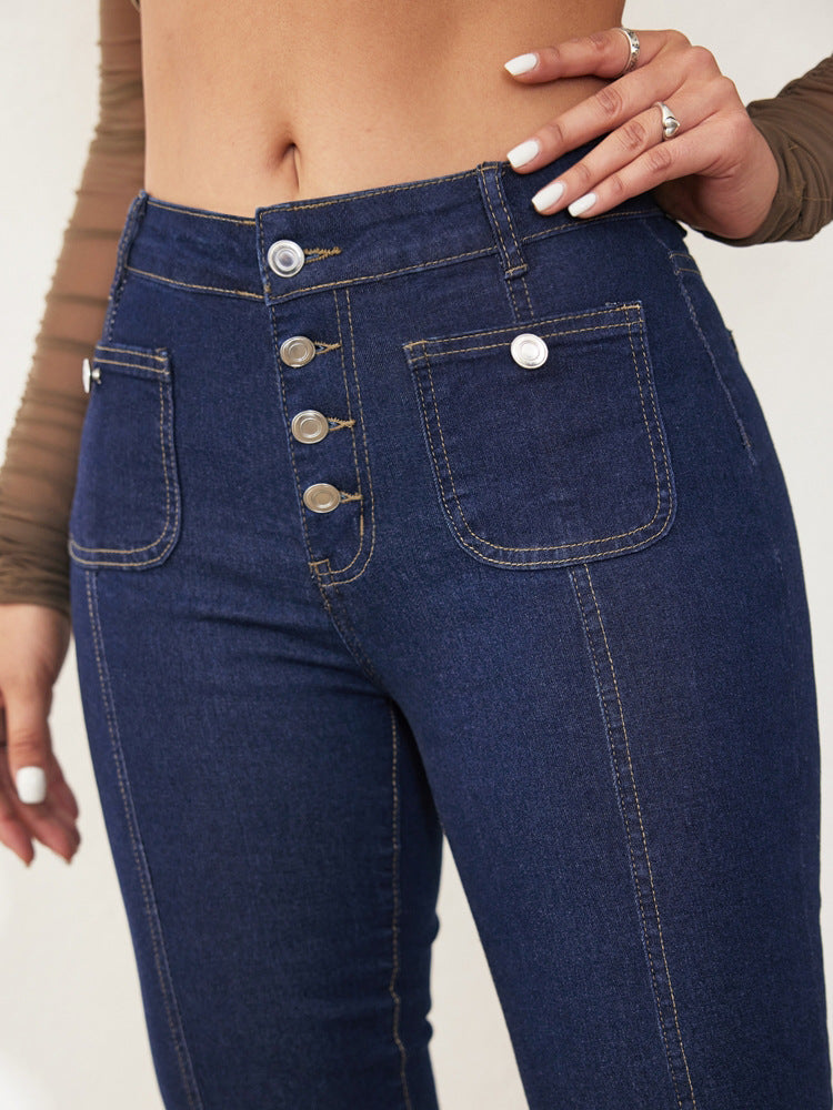 New Breasted Slim Bootcut Pant