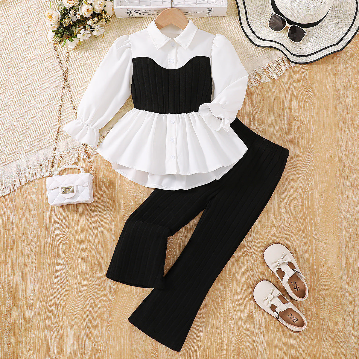 Elegant Lace Knit Two-Piece Set