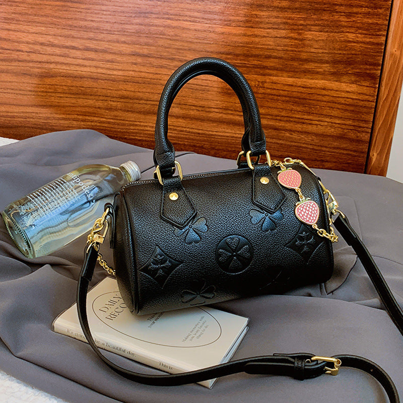 Denim Chain-Strap Pillow Bag