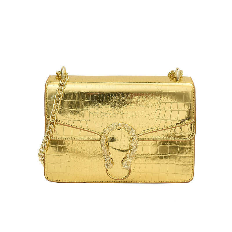 Luxe Retro Chain Shoulder Bag