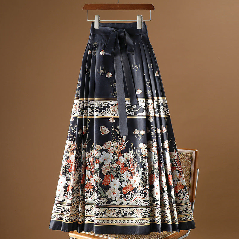 Moonlight Pleated Hanfu Skirt