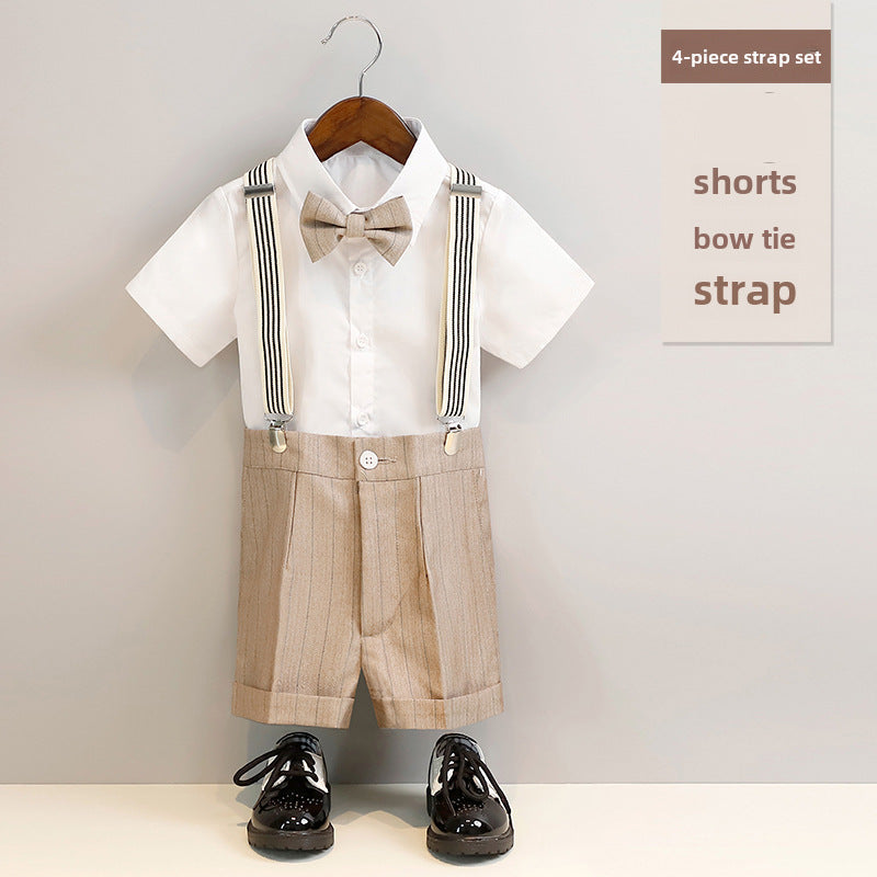 Junior Gentleman's Suspenders & Vest Set