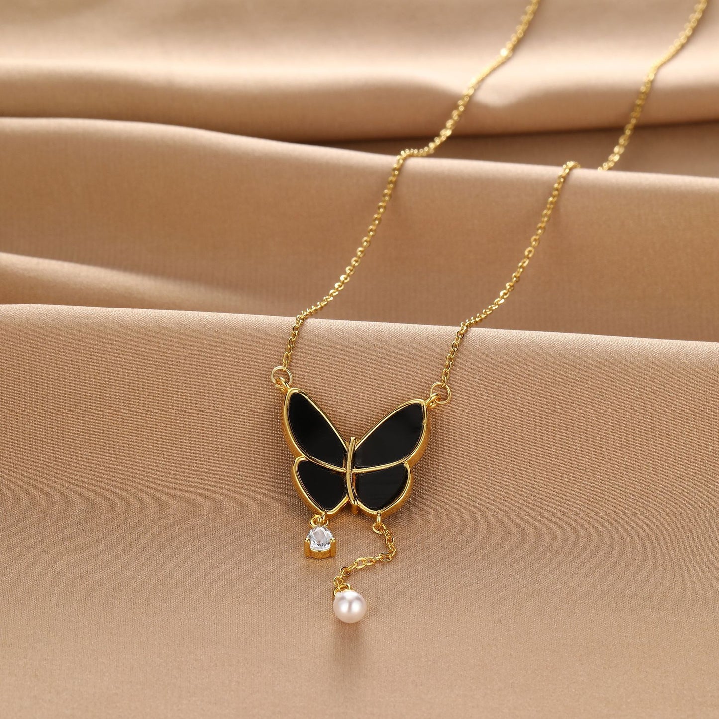 New Butterfly Titanium Steel Necklace