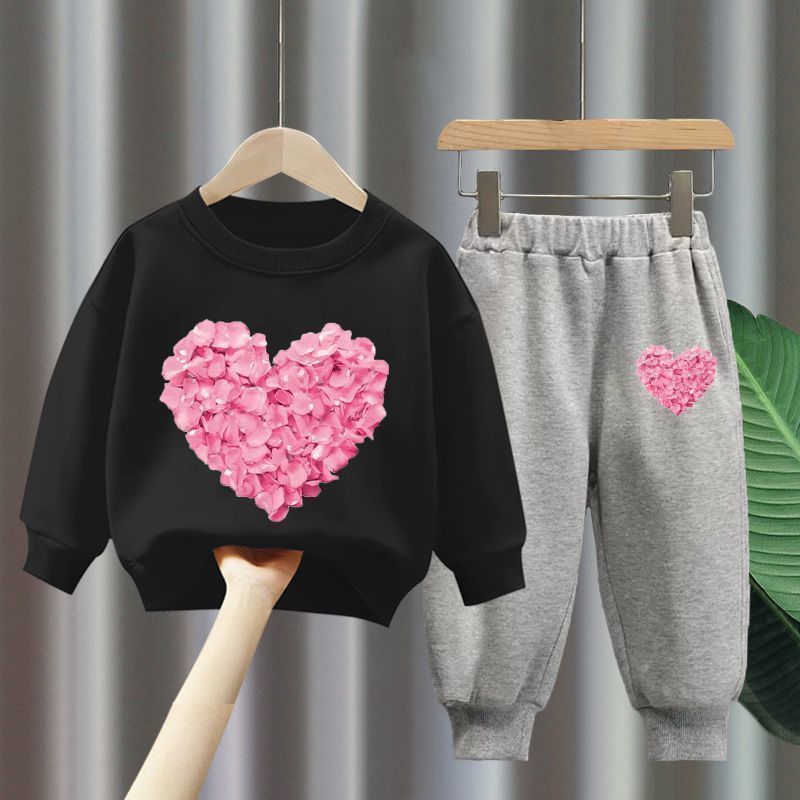 Cute Cartoon Girls' Two-Piece Set