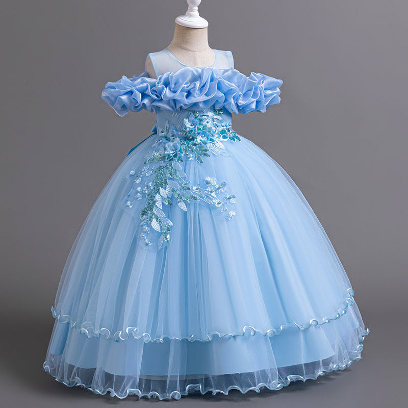 Elegant Ruffle Tulle Princess Gown