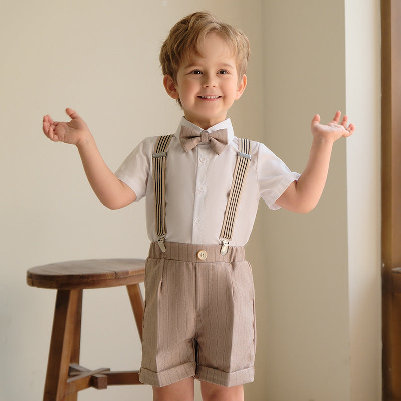 Junior Gentleman's Suspenders & Vest Set