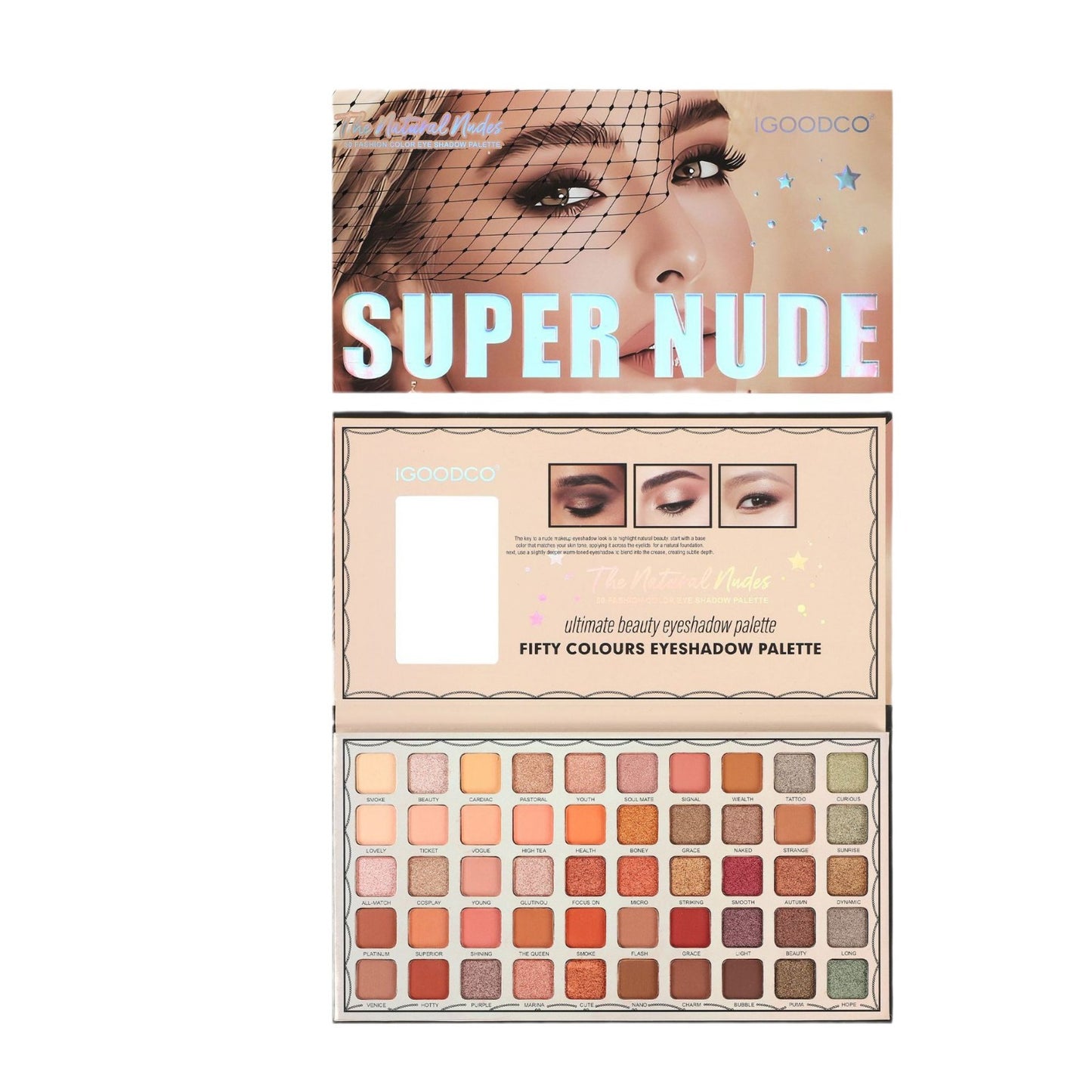 50 color eye shadow palette pearlescent: matte multi-color eye shadow palette makeup palette.