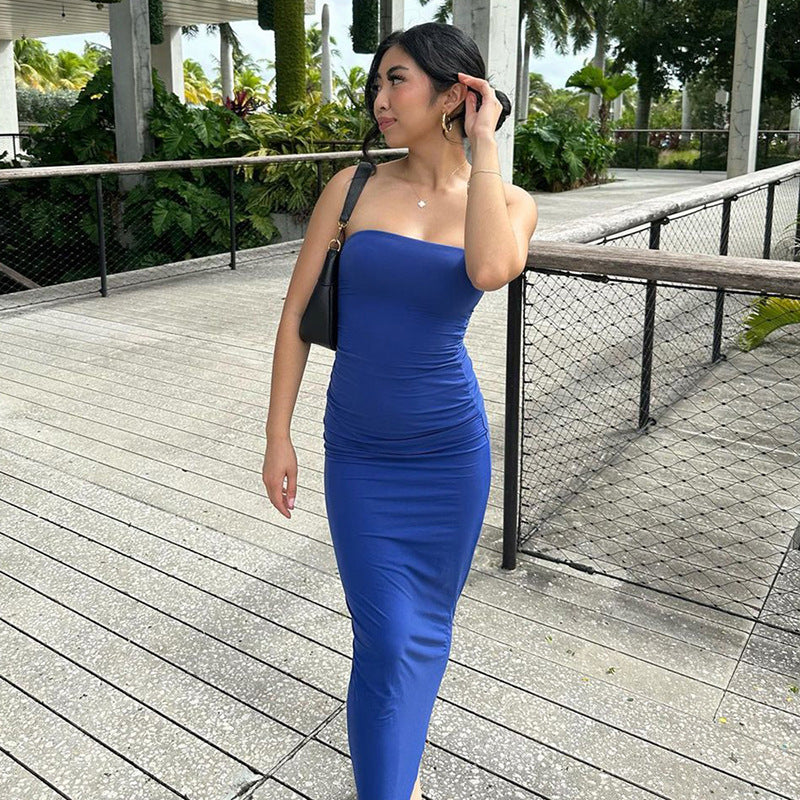 Slim high waist long skirt