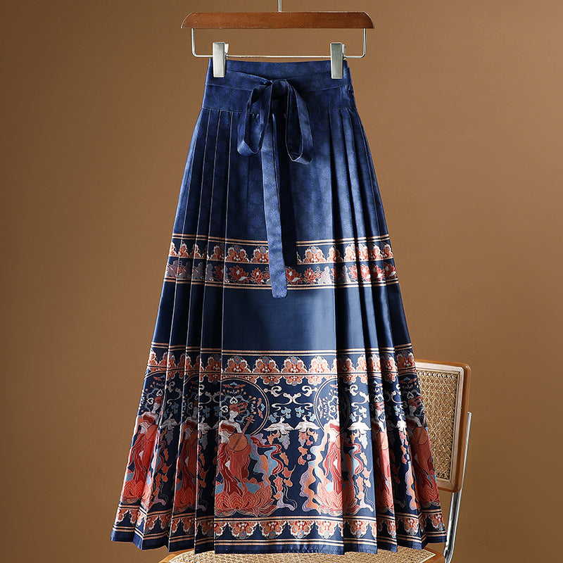 Moonlight Pleated Hanfu Skirt