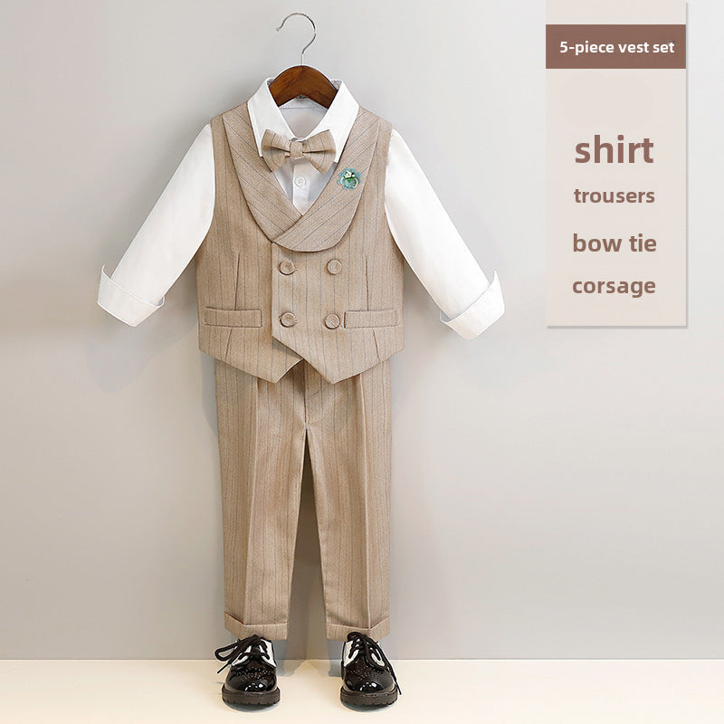 Junior Gentleman's Suspenders & Vest Set