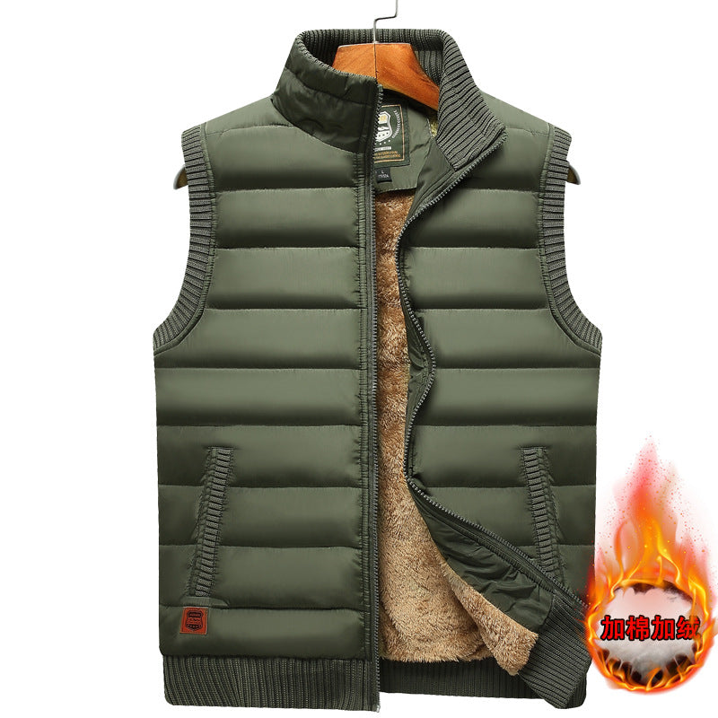 Men's Winter Plush Vest Warm, Windproof, Loose Fit