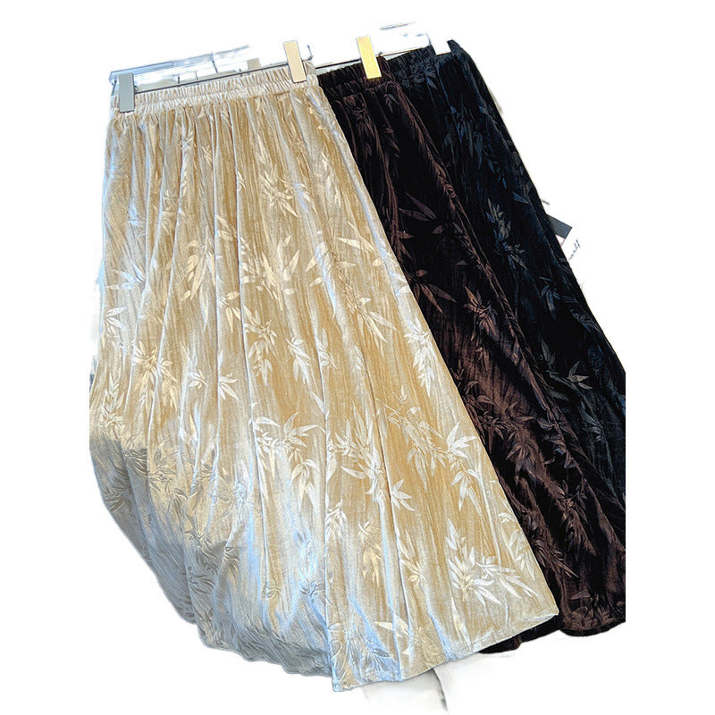 Classic Velvet Midi Skirt