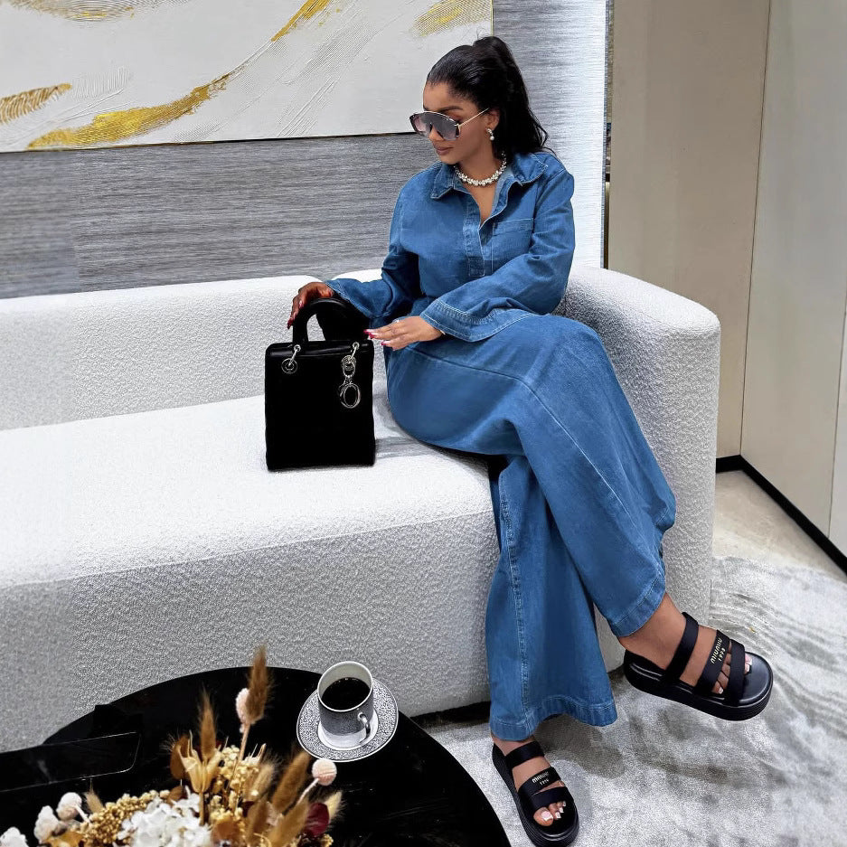 Denim Two-Piece Set