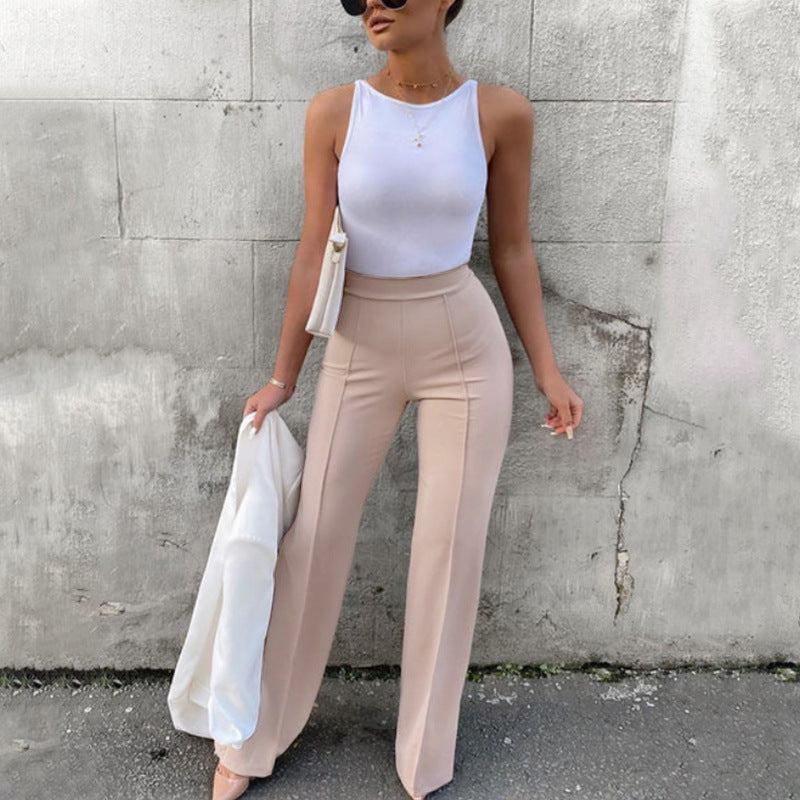 Spring and autumn wide-leg pants