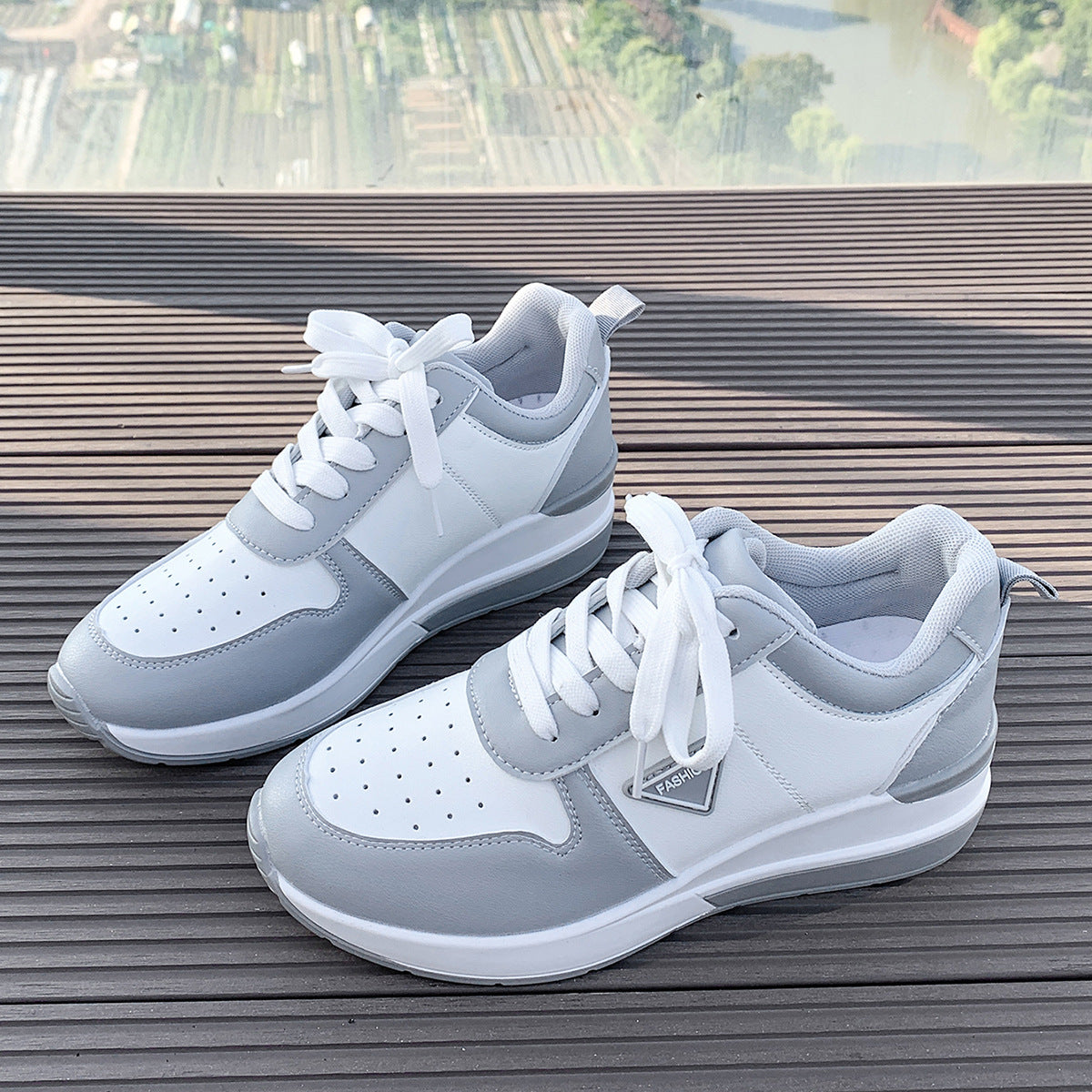 New Casual Low-Top Fashion Sneakers: Wedge Shoes for Women