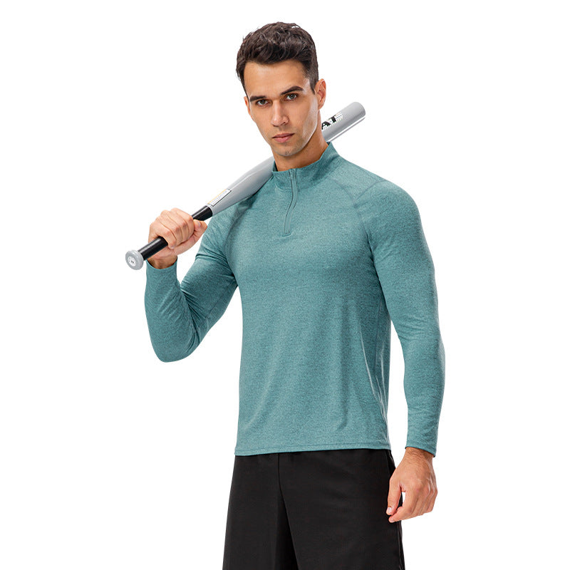 Men's Quick-Dry Half-Zip Fitness Sweatshirt Style