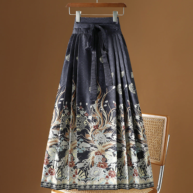 Moonlight Pleated Hanfu Skirt