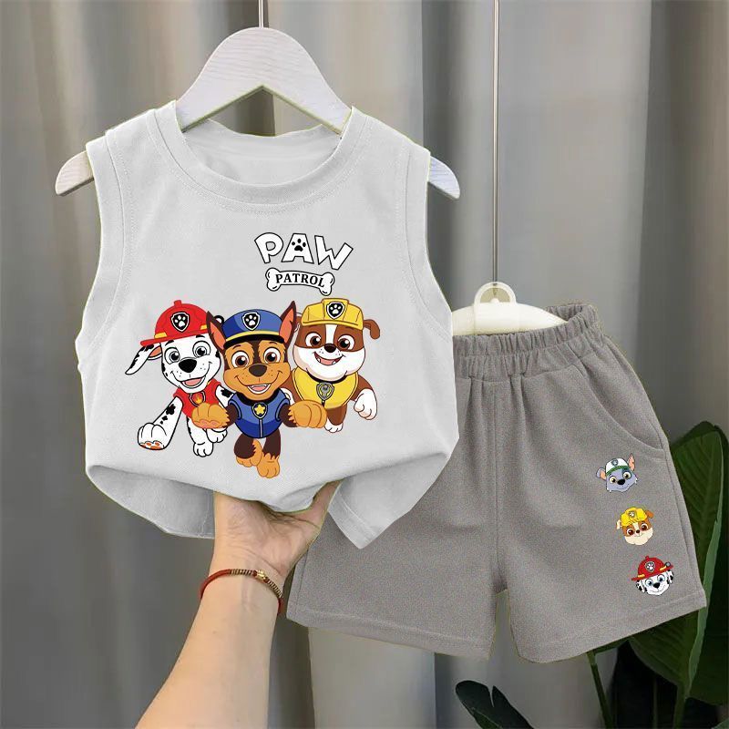Kids' Sleeveless Vest & Shorts Set