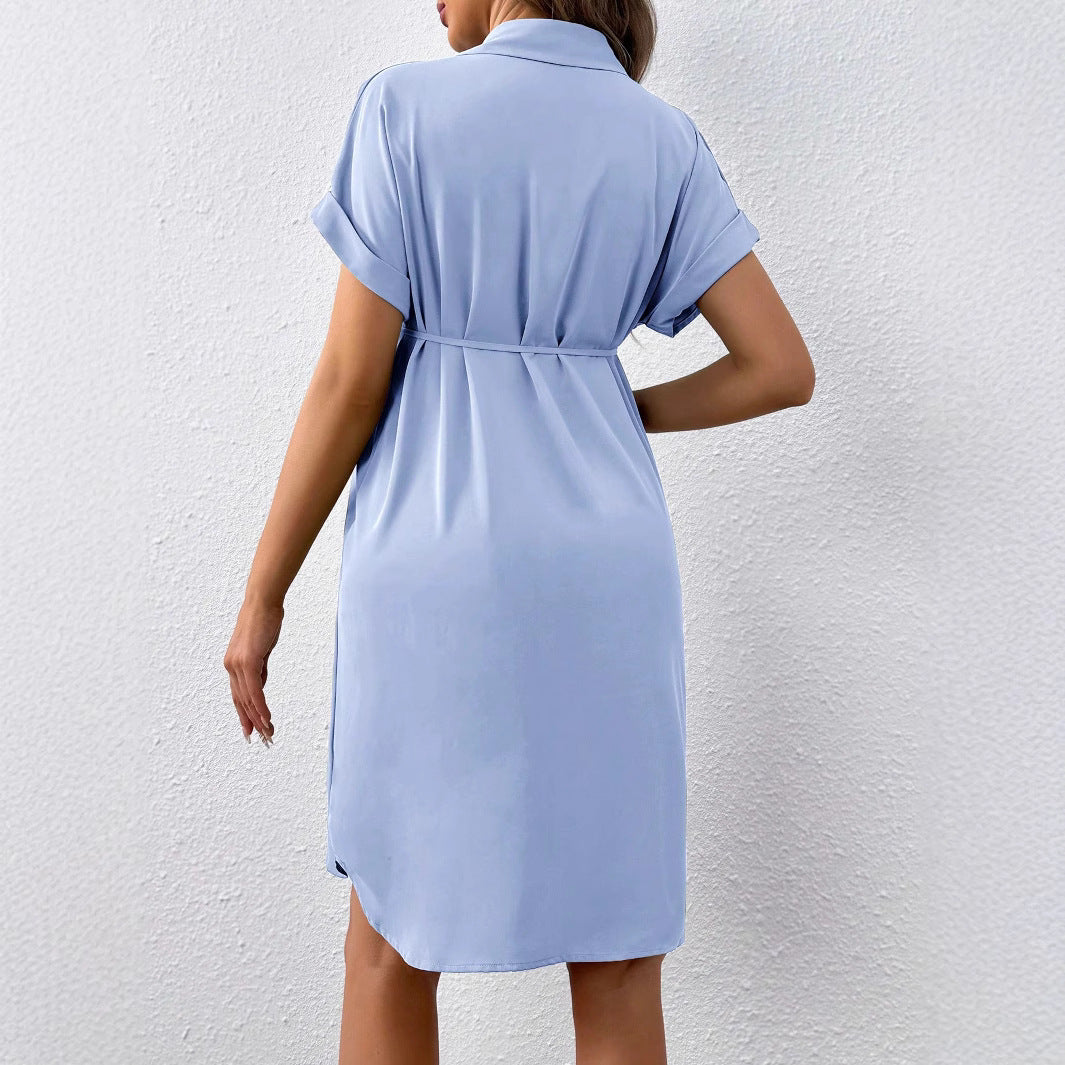 Summer Maternity Shirt Dress