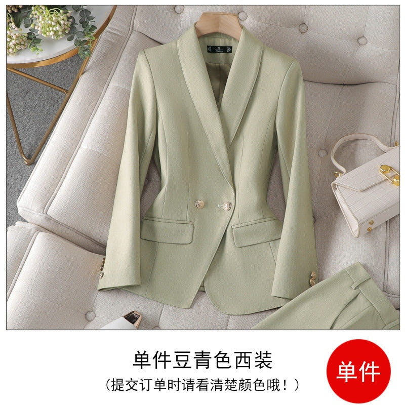 Women's Burgundy High-End Blazer Suit Set