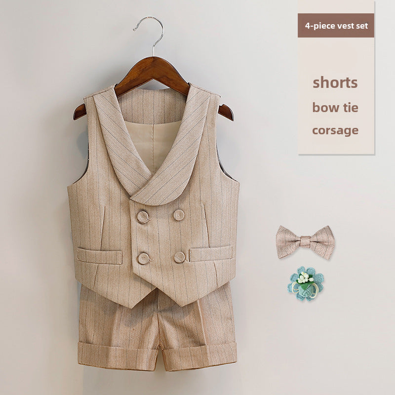 Junior Gentleman's Suspenders & Vest Set
