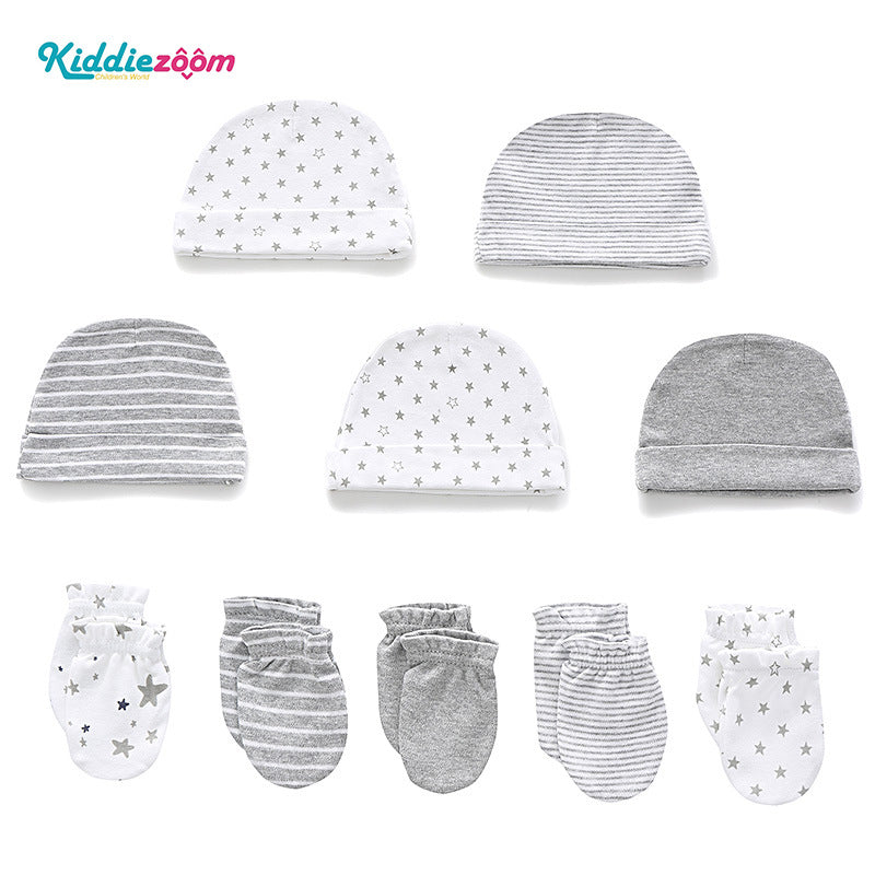 Kiddiezoom Newborn Hat & Gloves Set