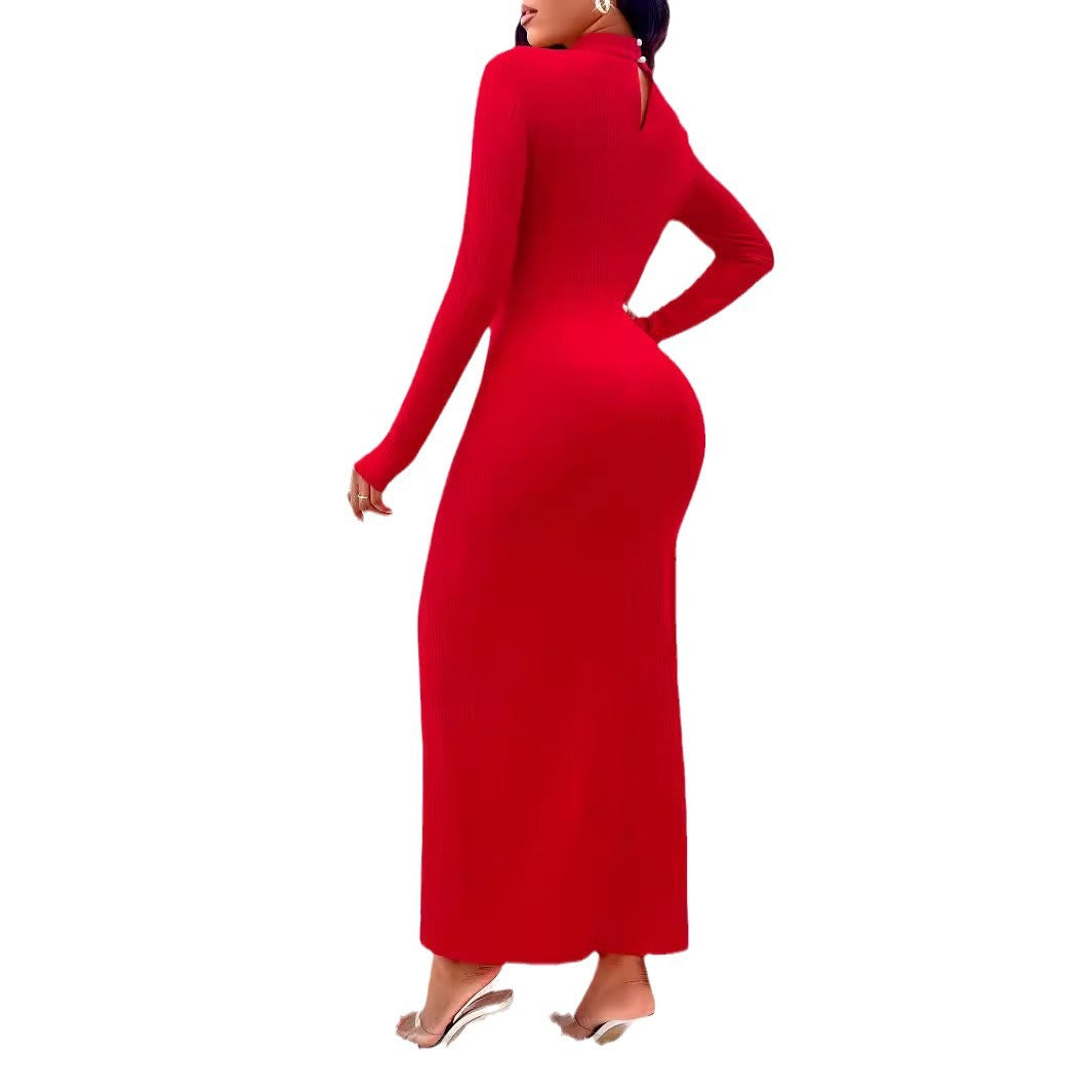 Knitted Sexy Slim Fit Long Sleeve Dress