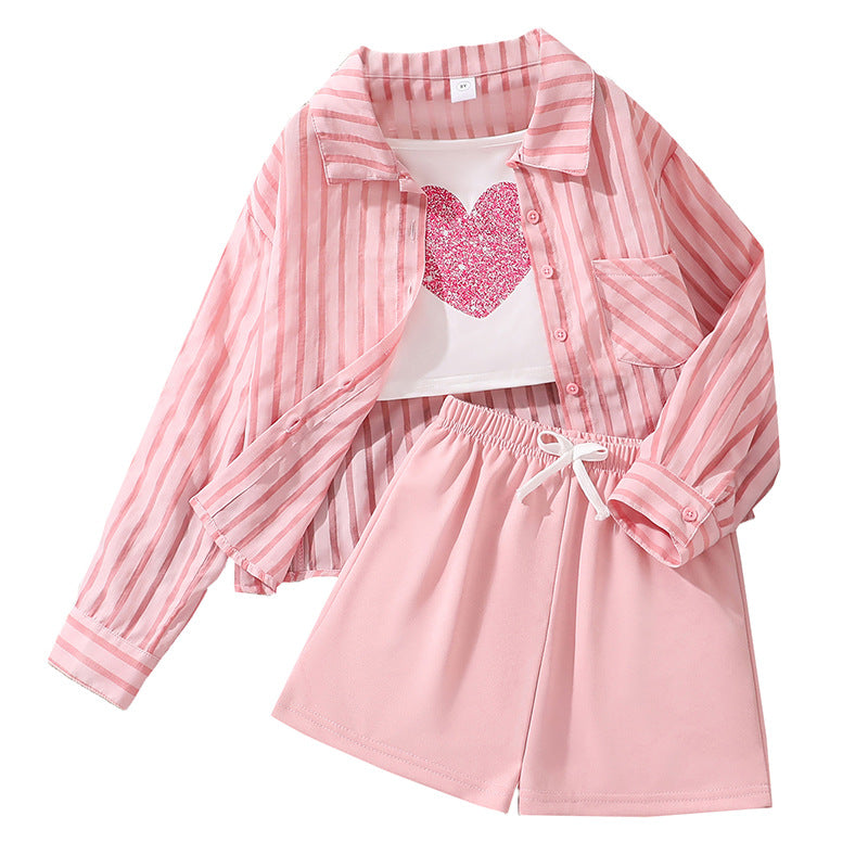 Adorable Girls' Summer Suit Set