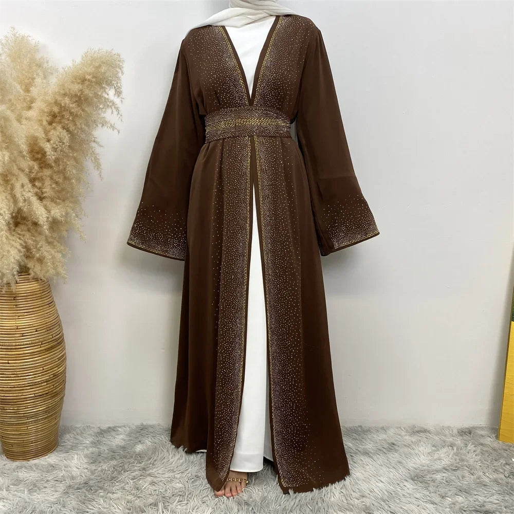 Diamond Tie Cardigan Dress with Pockets Elegant & Stylish
