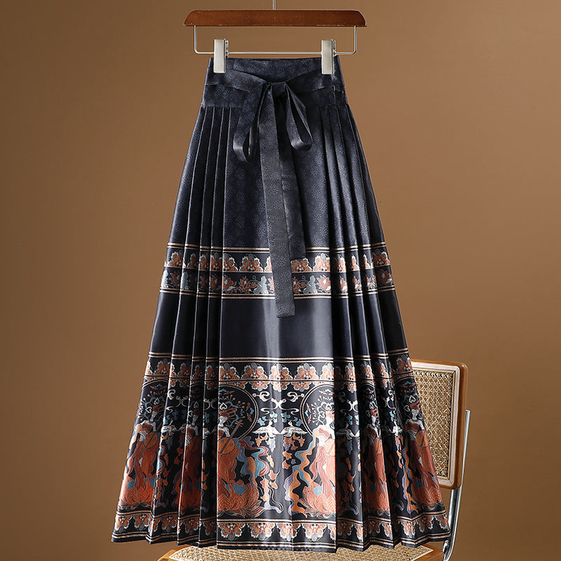 Moonlight Pleated Hanfu Skirt