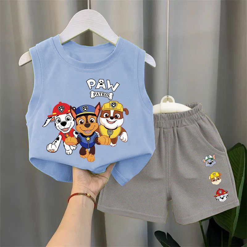 Kids' Sleeveless Vest & Shorts Set