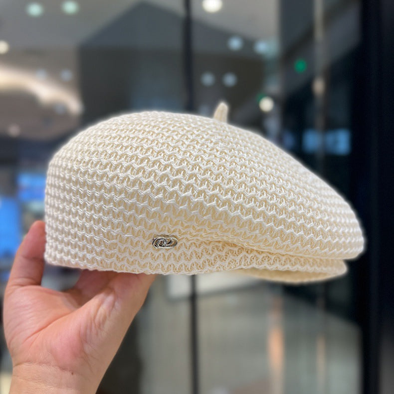 Japanese Designer Pleated Beret Hat for Women